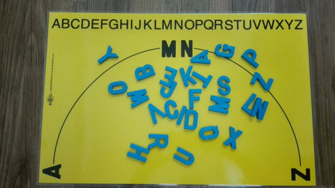 Carta Huruf Semi Bulat (huruf besar dan kecil)