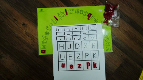 Carta Huruf Semi Bulat (huruf besar dan kecil)