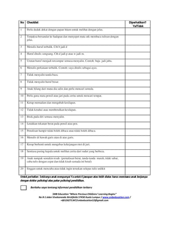 Checklist salin dari papan hitam (BM)